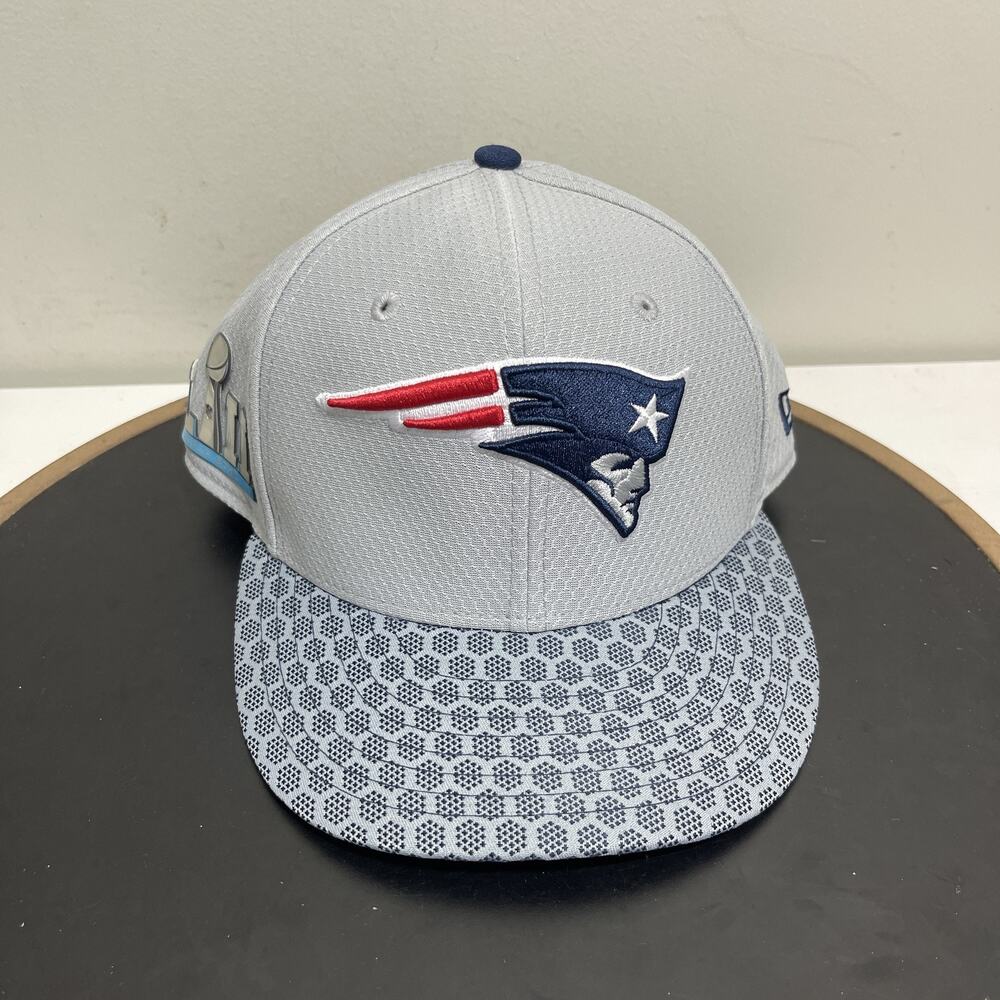New England Patriots Hat Cap Snap Back Super Bowl LII Gray NFL Football‎ New Era